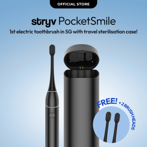 Stryv PocketSmile | Ultra Lightweight | Kills 99.9% Germs | 3 Brushing Modes | IPX7 Waterproof