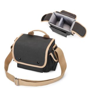 LENMAX. Waterproof Digital DSLR Camera Bag Wear Resistant Multi-functional Camera Lens Pouch Photography Canvas Camera Storage Bag Travel