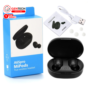 (SG) A6S TWS Stereo Headset Bluetooth 5.0 in-Ear Earbuds Wireless Stereo Mic Noise Canceling Sweatproof Headset Earbud Sports Earphone Built-inIPX5 Waterproof Technology for Xiaomi Redmi Airdots IPX4