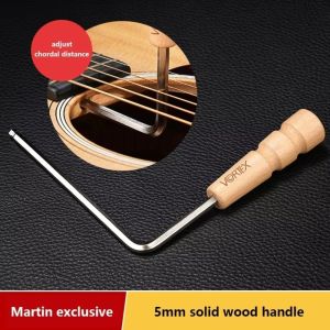 JESJELIU Wooden Handle Guitar Tool Neck Adjustment 4mm/5mm Guitar Special Wrench  Extended Version Rod Hexagonal Wrench