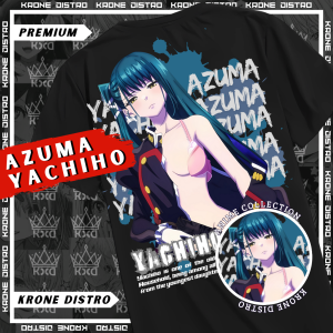 KRONE Kaos Anime YACHIHO AZUMA Katun Premium 24s - Tshirt Distro Mato Seihei no Slave Oversize Dewasa
