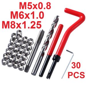 Recoil Helicoil Thread Repair Tap Drat Baut M6 M8 M5 Alat Mobil Motor Ulir Kit