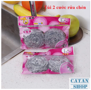 Set 2 miếng cước rửa chén inox siêu bền – Làm sạch mọi vết bẩn không trầy xước dễ sử dụng dùng được nhiều lần GD916-2CuocRC