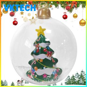Vktech Christmas Luminous Inflatable Decorative Ball Large PVC Holiday Ornament for Festive Home Decor