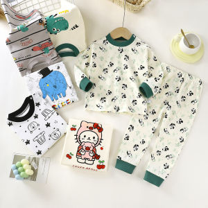 ชุดชั้นในเด็กผ้าฝ้ายแท้ฤดูใบไม้ร่วงสไตล์ใหม่เสื้อผ้าเด็กชายเสื้อผ้าเด็กทารกอบอุ่นเสื้อผ้าเด็กหญิงฤดูใบไม้ร่วงกางเกงขายาวฤดูใบไม้ร่วงเสื้อผ้าเด็ก062