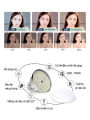 Bộ đèn studio chụp ảnh, Đèn bổ sung phòng phát sóng trực tiếp, Cao 2m Softbox 50x70, Bộ LED 3 màu - Phụ kiện, Vật liệu hộp ánh sáng phản chiếu hạt vải, Điện áp đầu vào: 110-220v. 