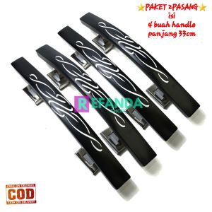 paket 2set handle pintu tarikan pegangan gagang rumah panjang 33cm bahan stainless steel untuk pintu depan dan kamar