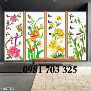 Gạch tranh tứ quý ốp tường