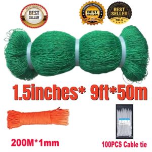 [20/50/100M] Chicken Net Fence Green Net Free Range Chicken Net Outdoor Fishing Net or Lambat Poultry