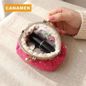 【CANAMEK】 Denim Five Pointed Star Coin Purse for Women Mini Wallet Buckle Card Slot Fashion Accessory for Gifting