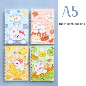 Sổ lò xo A5 kẻ ngang 120 trang 70gsm 140x207mm lò xo kép sổ kẻ ngang ghi chép tha hồ lựa chọn SHOPE