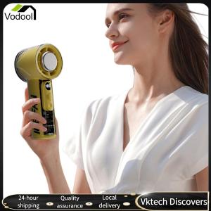 【Vodool】3000mAh Small Desktop Cold Fan LED Digital Display Battery Operated Cooling Fan for Camping Hiking Outdoor Activities
