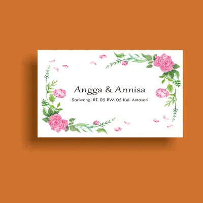 Satu Pak Isi 100 Pcs Cetak Amplop Kondangan Pernikahan Nikah Bisa Custom Pakai Nama Dan Alamat Sendiri Motif Unik Karakter Bunga Putih Murah Termurah