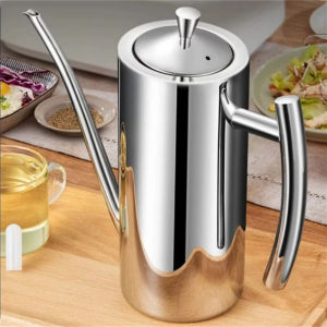 304 Stainless Steel Oil Pot Kitchen Oil Tank Sauce Vinegar Drip-Proof Dust-Proof Oil Storage Container To Store Kitchen Tools2026