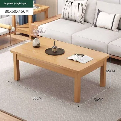 Solid Wood Table Living Room Tea Table Modern Simple Coffee Table Rectangular Coffee Table With Storage