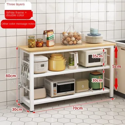 Portable Kitchen Table For Kitchen Movable Kitchen Island Table Kitchen island table Movable Kitchen Shelf Cabinet Kitchen Trolley Island Island Counter Table Floor Multi-Layer Height Adjustable 17 dian