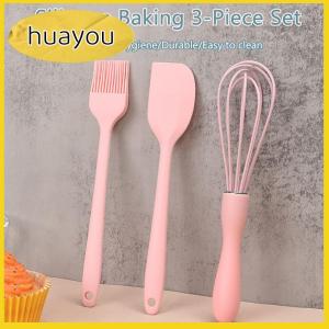 huayou 3 cái bộ Silicone Baking Set bánh kem thìa scraper bếp hộ gia đình trứng Whisk thịt nướng dầu bàn chải tiện ích nhà bếp Nguồn cung cấp