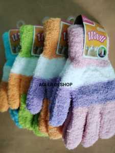( sarung tangan wool  tebal cewek ) 10 PCS  sarung tangan kekinian /sarung tangan anak motor / sarung tangan anti bau / sarung tangan motor / sarung tangan bulu / sarung tangan wool model belang belang