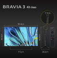 SONY K-43S30 ทีวี 43 นิ้ว | BRAVIA 3 | 4K HDR Processor X1™ | 4K Ultra HD | High Dynamic Range (HDR) | Smart TV (Google TV). 