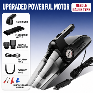 4 IN1 Vacuum cleaner Air pump 4000pa strong suction 120w high power Digital Display wet and dry handheld wireless charging mini portable car vacuum cleaner