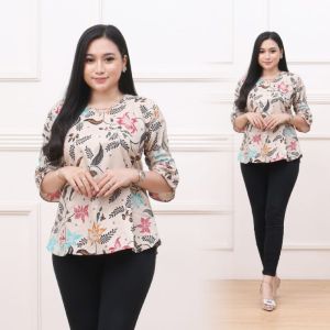 [BISA COD] Baju Batik Wanita Modern - Atasan Blouse Batik Wanita Modern - Atasan Fashion Wanita Blus Kantor - Seragam Batik Tali Samping Murah Terlaris