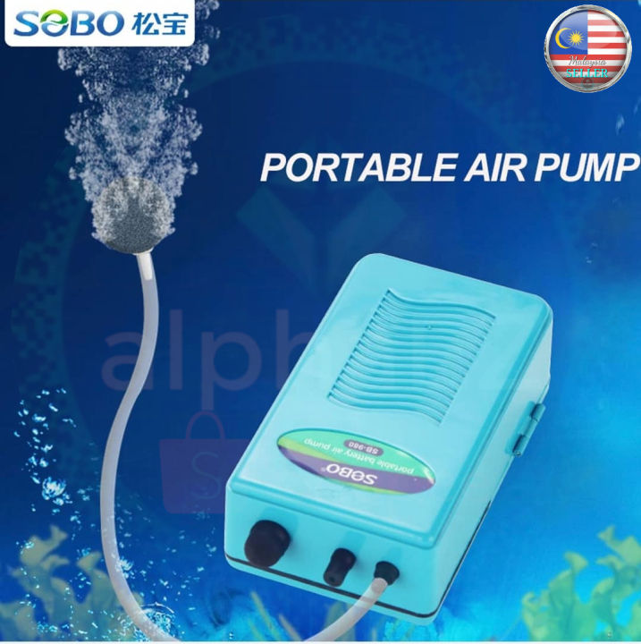 Sobo Portable Battery Air Pump SB960 SB980 Oxygen Aerator Bubble