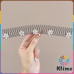 Klimo Invisible Broken Hair Clip Roll Curved Inserted Comb Women Broken Hair Sorting Hairpins