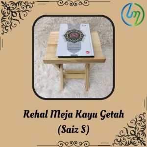 Rehal Meja Kayu Getah (Saiz S) Bersama "Stop Lock"