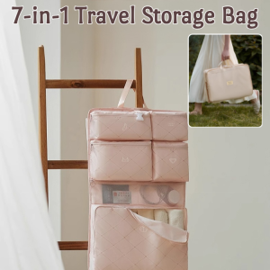 7-in-1 Travel Storage Bag Multifunctional Large Capacity Portable Compartment Hanging Bags Underwear Classification Organizer