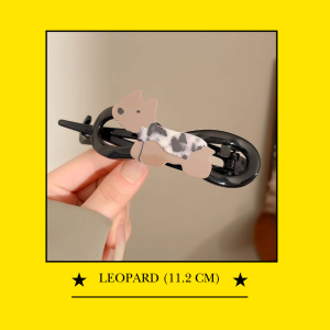 Jepit Rambut Wanita Motif Kartun / Jepit Rambut Keriting Kucing / Jedai Rambut Kartun Macan Tutul