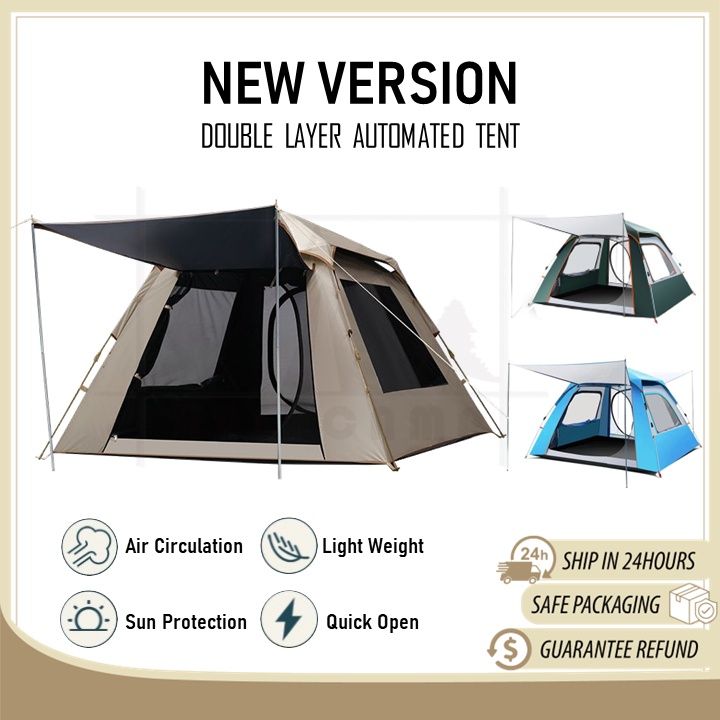 4-8 Person Outdoor Camping Tent Auto Tent Waterproof Automatic Tent ...