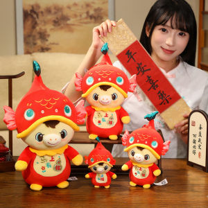 JOJO CASTLE  2026 Chinese New Year China Zodiac Horse Plush Doll Toy Kawaii Stuffed  Horse  Mascot Plushies Pendant Doll Home Decor Chinese Spring Festival Gift  马年公仔 吉祥物