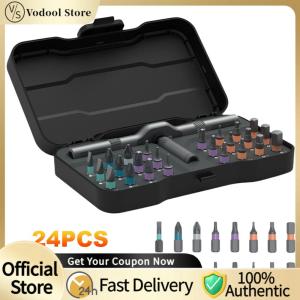 【24Hours Shipped】 DIY Screwdriver 24 in 1 W/ Detachable Ratchet Handle Portable Precision Repair Tool Kit for Furniture Computer Bicycle
