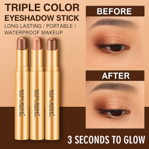 【A Touch of Three Colors】Golden Diamond Three-Color Eyeshadow Stick Threecolor eyeshadow stick diamond gradient eyeshadow