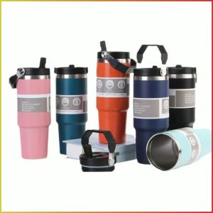 ถ้วยเก็บความร้อน น้ำหนักเบา ทนต่ออุณหภูมิสูง แก้วน้ำร้อน ชั้นสอง ทําความสะอาดง่าย แบบพกพา รถ