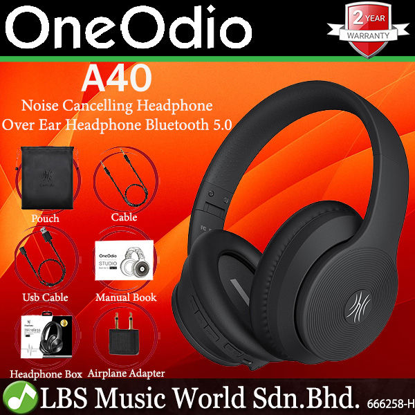 OneOdio A40 Wireless Bluetooth Active Noise Cancelling Headphone Over The Ear Headphone with Mic A 40 Lazada