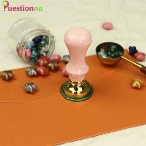 Retro Stamp Wooden Handle Antique Metal Sealing Handle Wedding Invitations Wax Seal Stamp DIY Handmade Art Crafts