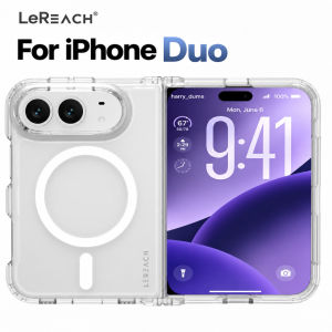 Magnetic Case For iPhone Duo Fold Transparent Camera Protection Ultra-Thin CA1001