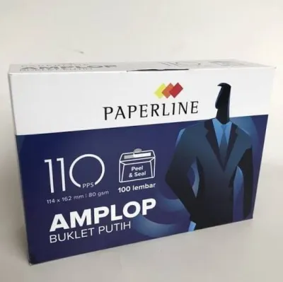 AMPLOP PAPERLINE POLOS 110 / AMPLOP PUTIH POLOS