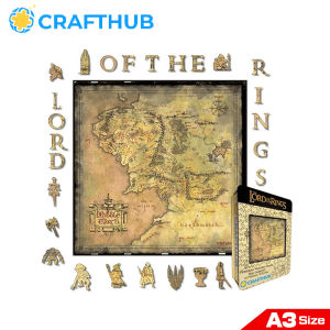 Crafthub The map of Middle Earth -The Lord of The Rings Lovers |Thicker and high quality jigsaw puzzle board game