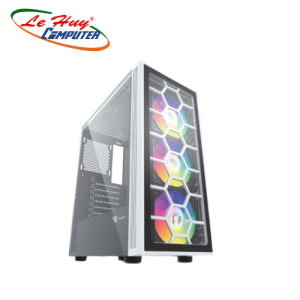 Vỏ Case Máy Tính VSP Gaming FA05 Đen/Trắng + 4Fans Led