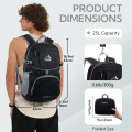WATERFLY Hiking Foldable Daypack Backpack 25L camping backpack Ultra Lightweight Packable Waterproof Outdoor Travel Day Pack for Woman Man. 