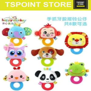 Baby Grow Teether Donut Soft Handle Boneka Pegang untuk Stimulasi Bayi MPASI