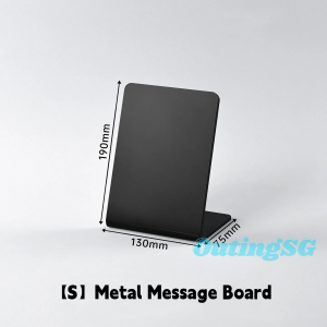 OutingSG® Magnetic Metal Desktop Whiteboard Table Message Memo Board for Card Photo Badge Display Office Home School Dormitory