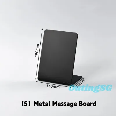 OutingSG® Magnetic Metal Desktop Whiteboard Table Message Memo Board for Card Photo Badge Display Office Home School Dormitory