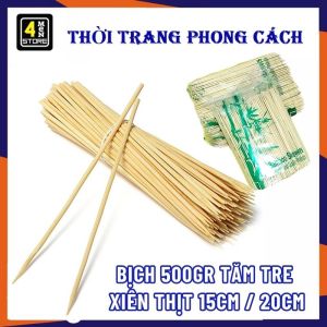 Bịch 500g Que Tăm Dài 15cm 20cm Dùng 1 Lần - Que Xiên Thịt Xúc Xích Đồ Nướng - Xiên Tre Làm Mô Hình Hanmade