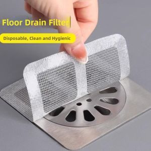 LANDIS 10/30/50pcs Disposable Shower Drain Hair Catcher Replaceable Mesh Design Bathroom Sink Filter Filter Mesh Stickers Firmly Adhered Floor Sink Strainer Bathroom Use