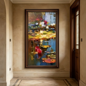 Wabi-sabi style decorative wall art for hallway and entrance  light luxury and elegant vibe