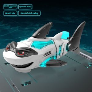 Shake The Body Electric Shark Robot Educational Lights and Sounds Shark Electronic Pet Toy Funny Fun