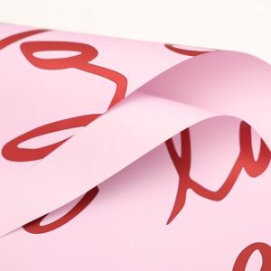 20pcs Love Floral Bouquet Wrapping Paper - Waterproof Perfect for Romantic Gift Wrapping Smooth